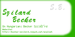 szilard becker business card